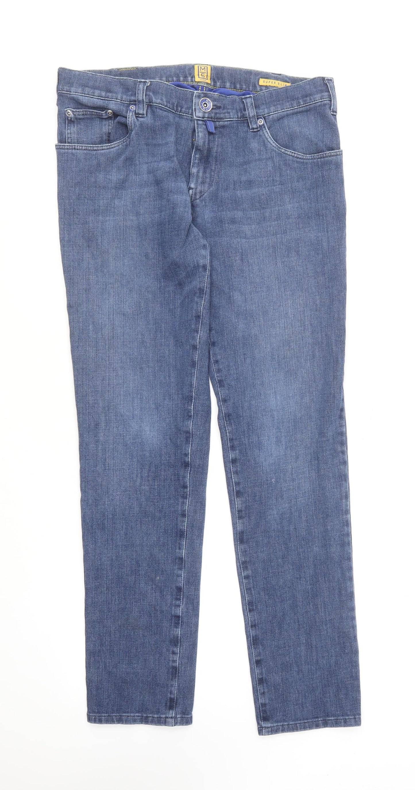 M5 By Meyer Womens Blue Polyester Skinny Jeans Size 33 in L32 in Slim