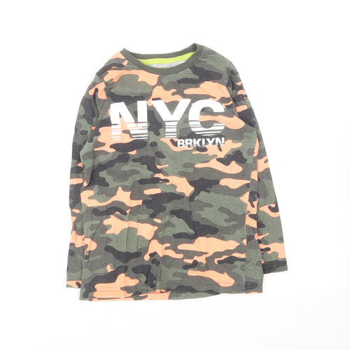 Matalan Boys Multicoloured Camouflage Cotton Basic T-Shirt Size 6 Years Round Neck - NYC