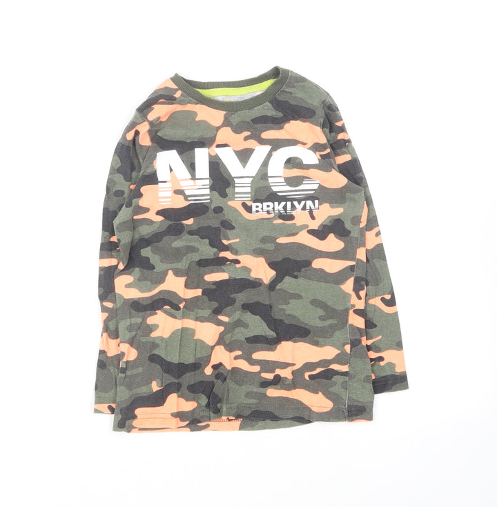 Matalan Boys Multicoloured Camouflage Cotton Basic T-Shirt Size 6 Years Round Neck - NYC