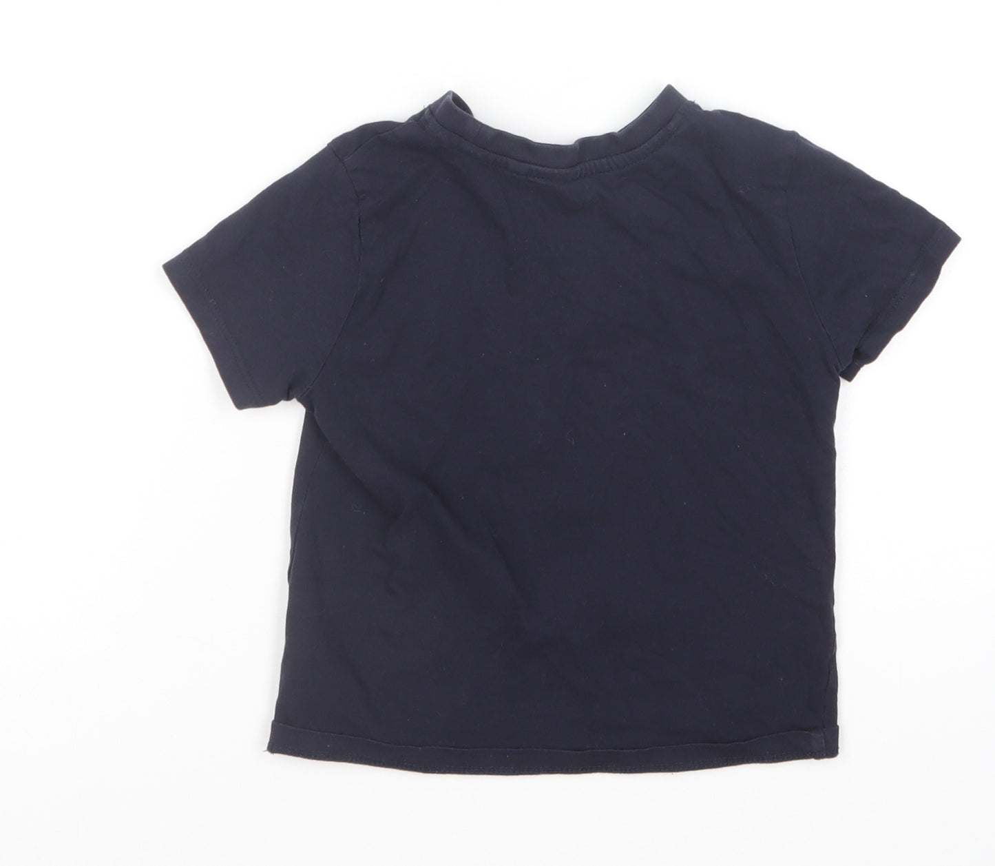 Primark Boys Blue Cotton Basic T-Shirt Size 3-4 Years Round Neck - Game Over