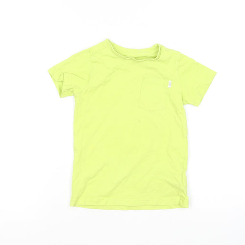 Mothercare Boys Green Cotton Basic T-Shirt Size 3-4 Years Round Neck