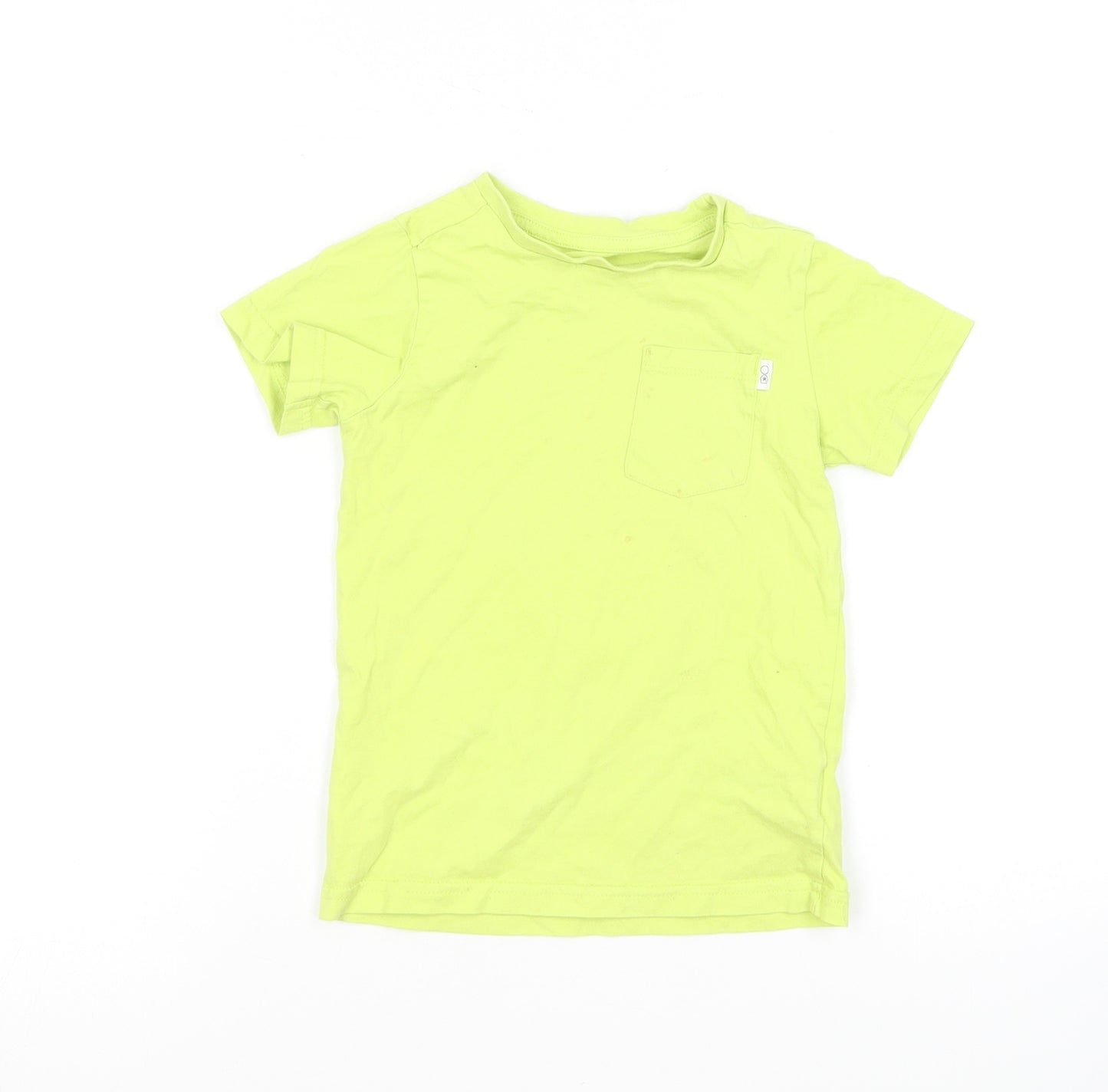 Mothercare Boys Green Cotton Basic T-Shirt Size 3-4 Years Round Neck