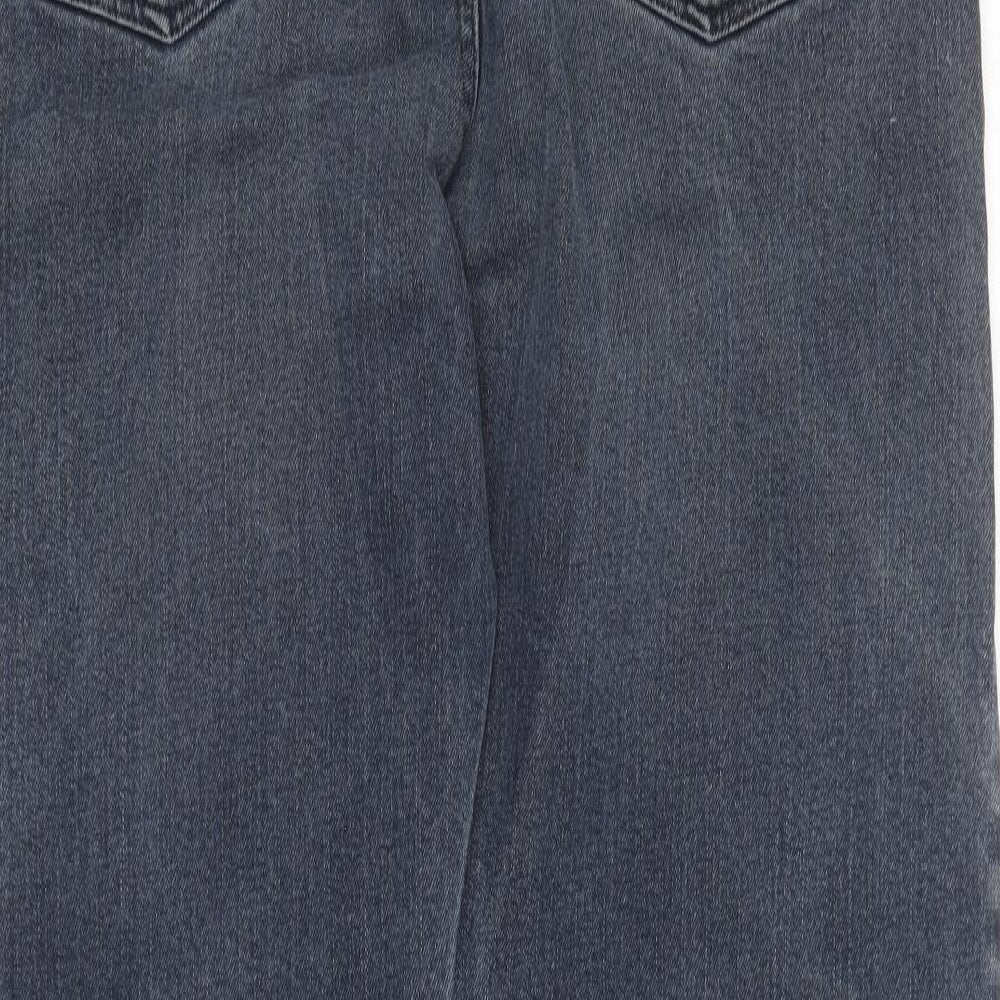 Blue Harbour Mens Blue Cotton Straight Jeans Size 40 in L33 in Regular