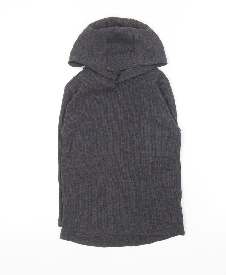 Primark Boys Grey Cotton Pullover Hoodie Size 5-6 Years