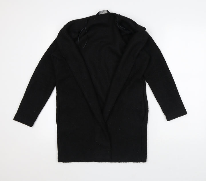 F&F Womens Black Round Neck Polyester Cardigan Jumper Size 6