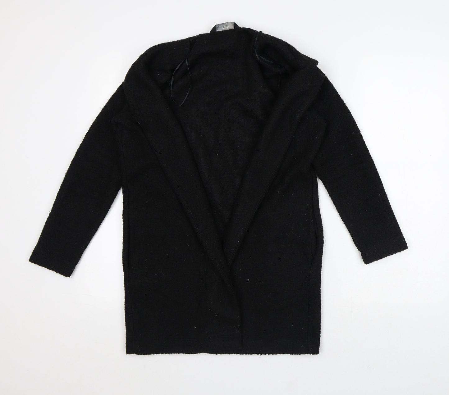 F&F Womens Black Round Neck Polyester Cardigan Jumper Size 6
