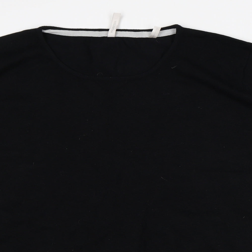 Anthology Womens Black Round Neck Viscose Pullover Jumper Size L