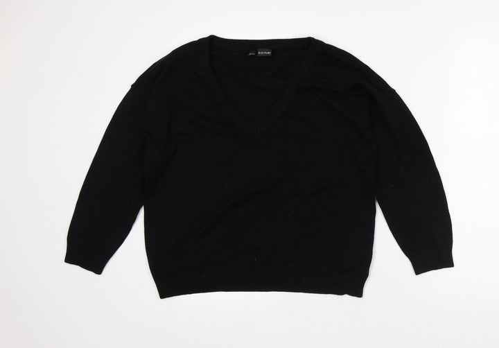 Body Flirt Womens Black Viscose Pullover Sweatshirt Size M