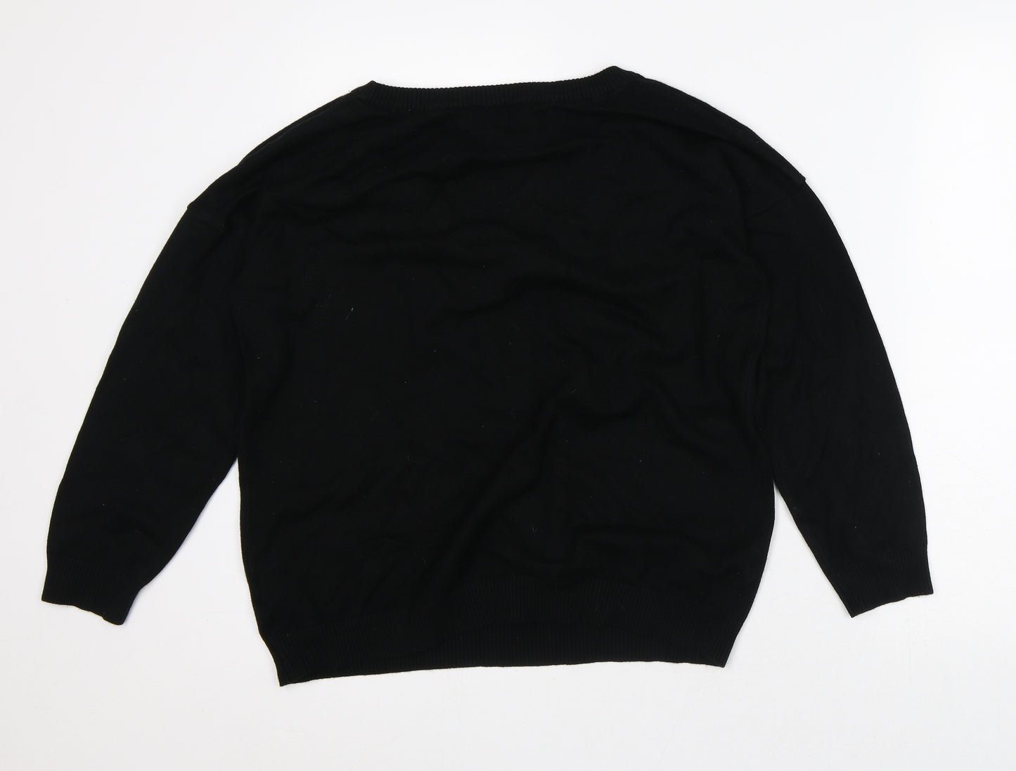 Body Flirt Womens Black Viscose Pullover Sweatshirt Size M