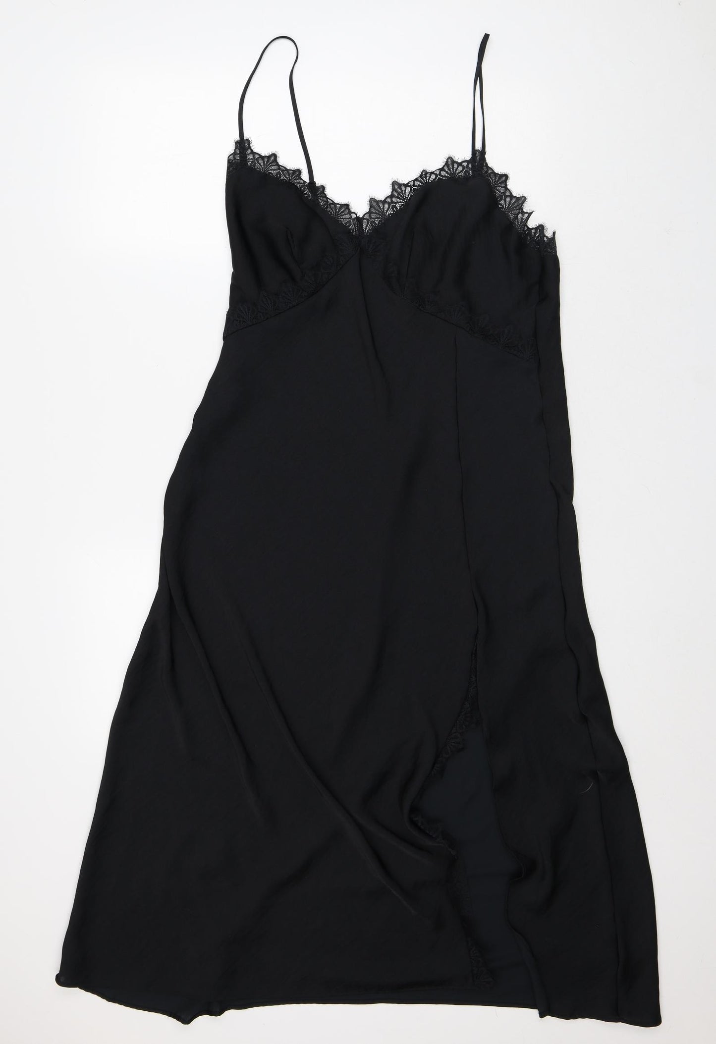 George Womens Black Polyester A-Line Size 16 Sweetheart