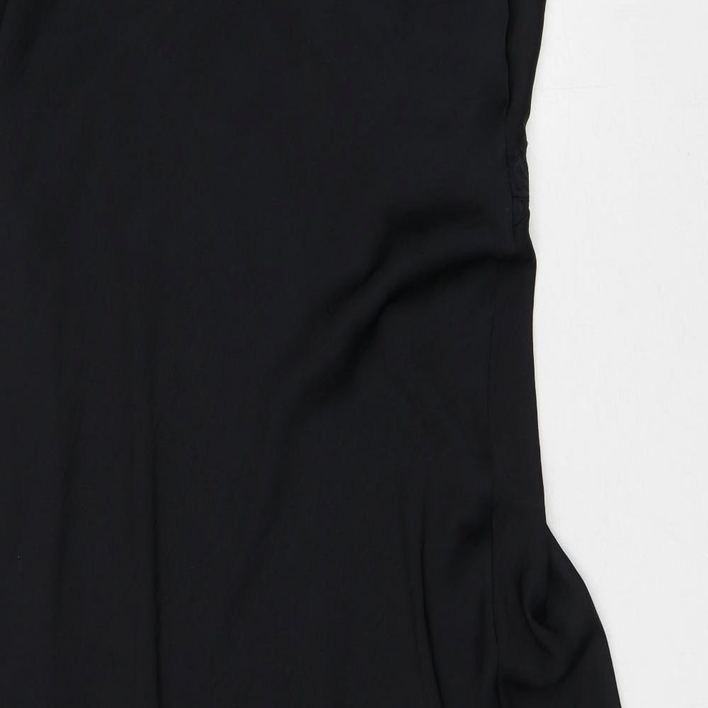 George Womens Black Polyester A-Line Size 16 Sweetheart