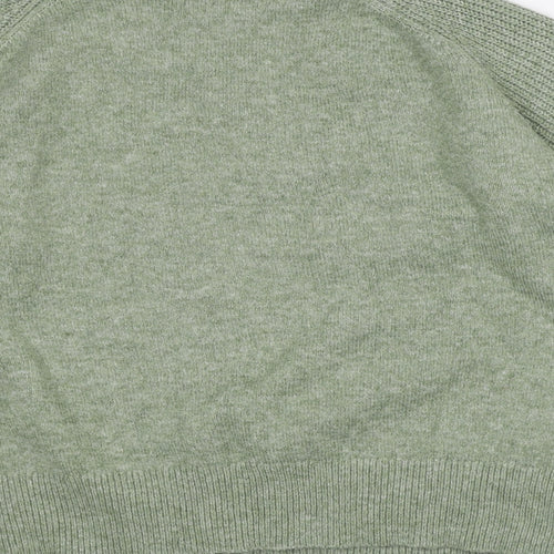 Marks and Spencer Mens Green Crew Neck Acrylic Pullover Jumper Size M