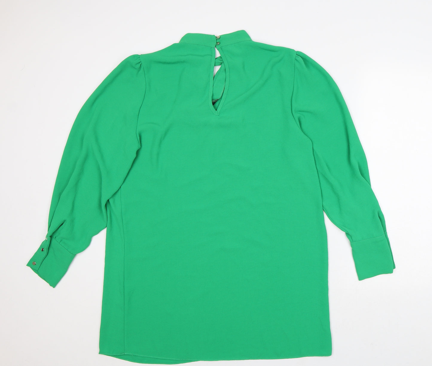 River Island Womens Green Polyester Tunic T-Shirt Size M Crew Neck