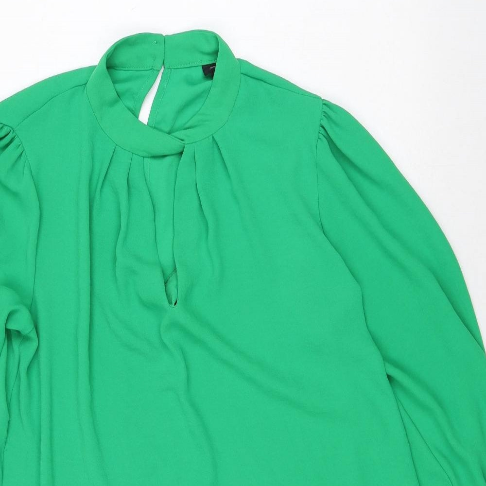 River Island Womens Green Polyester Tunic T-Shirt Size M Crew Neck