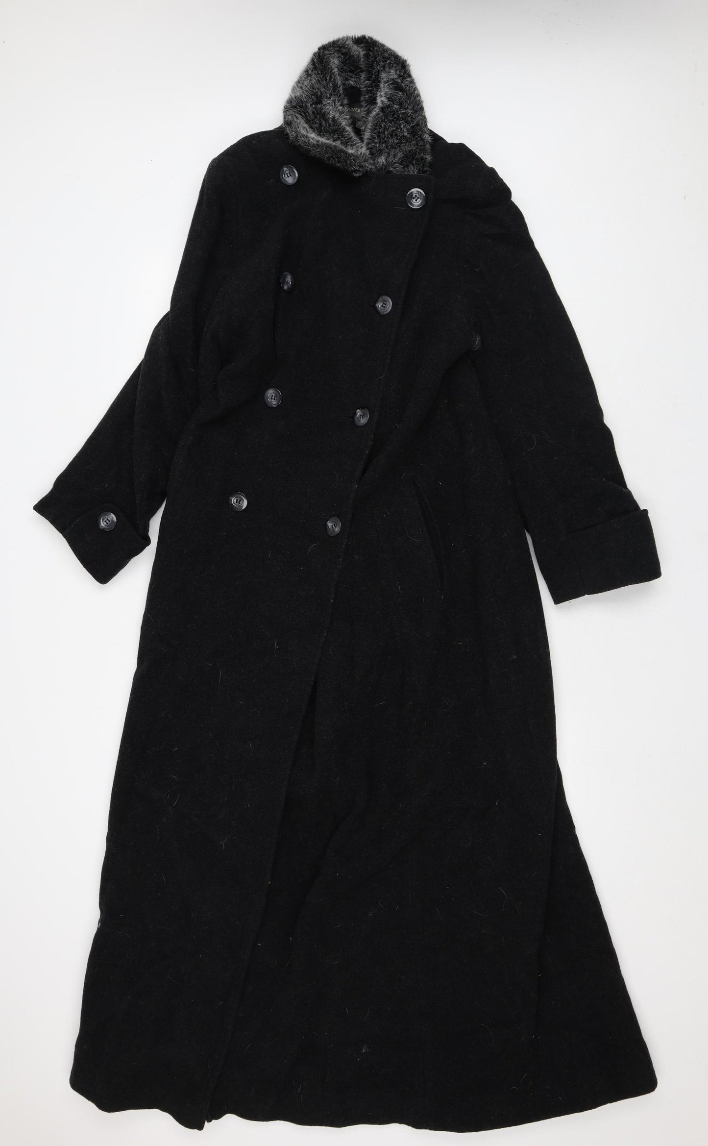 River Island Womens Black Trench Coat Coat Size 12