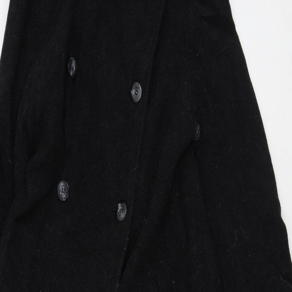 River Island Womens Black Trench Coat Coat Size 12