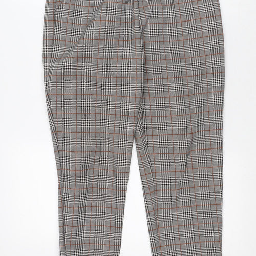 Cameo Rose Womens Multicoloured Plaid Polyester Carrot Trousers Size 12 L28 in Regular