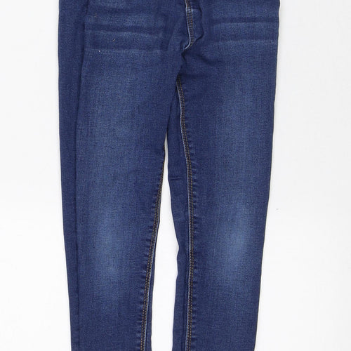 Denim & Co. Girls Blue Cotton Skinny Jeans Size 9-10 Years Regular