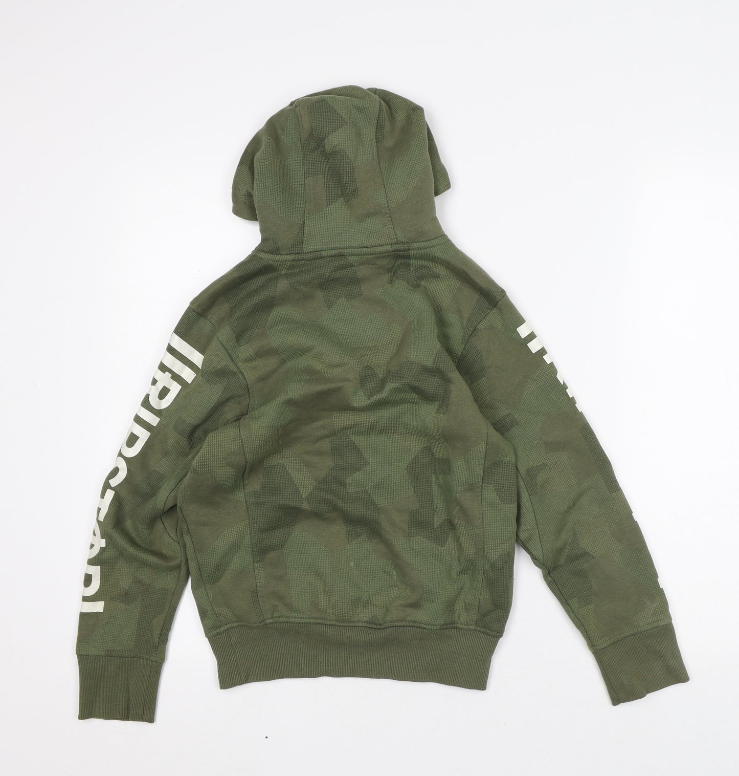 Ripstop Boys Green Camouflage Cotton Pullover Hoodie Size 7-8 Years