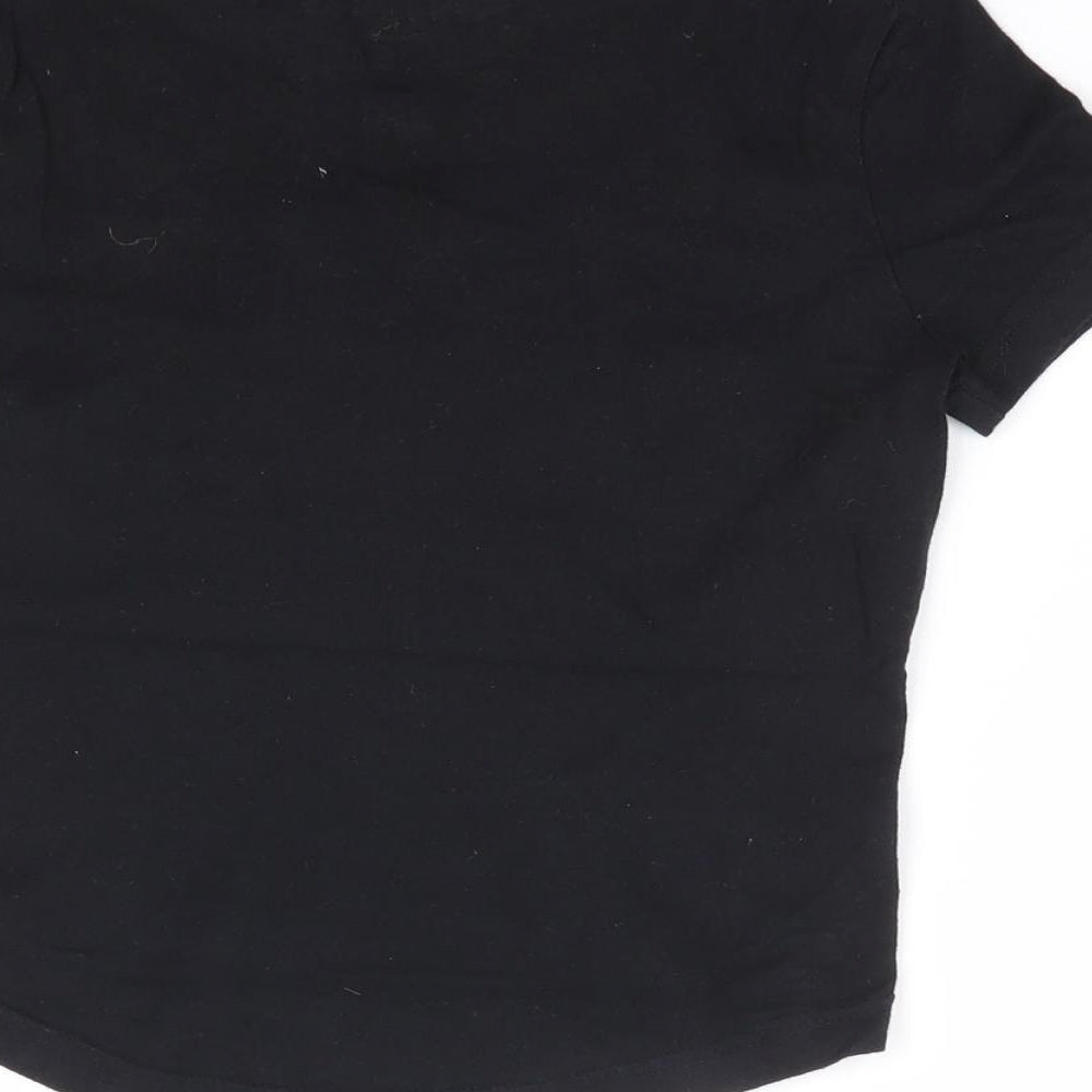 George Boys Black Geometric 100% Cotton Jersey T-Shirt Size 4-5 Years Crew Neck Pullover - Minecraft