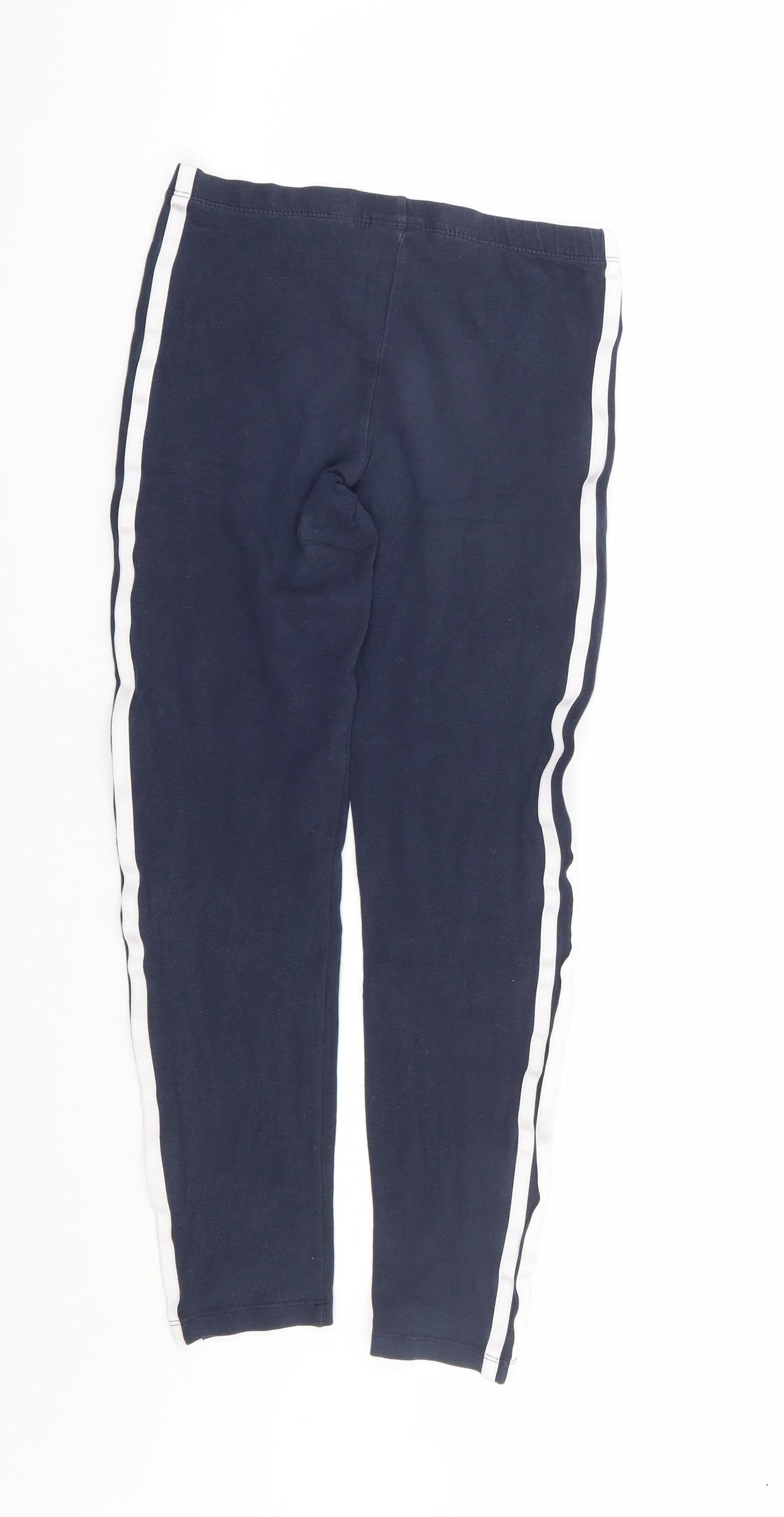 Adidias Girls Blue Cotton Jogger Trousers Size 11-12 Years Regular