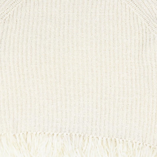 H&M Womens Ivory Round Neck Acrylic Pullover Jumper Size M