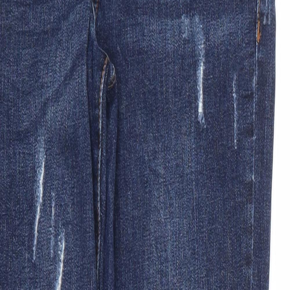 Primark Womens Blue Cotton Skinny Jeans Size 6 L27 in Regular Zip