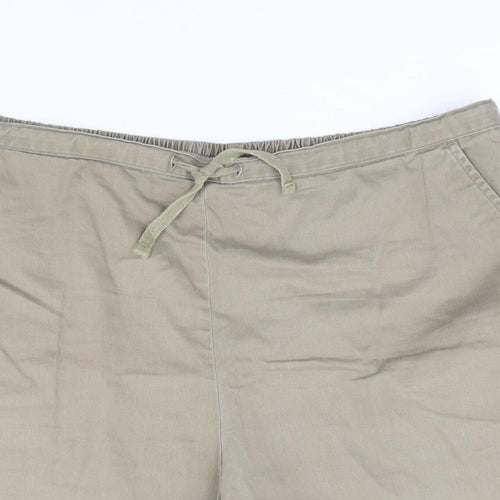 George Womens Beige Cotton Chino Shorts Size 16 L8 in Regular Drawstring