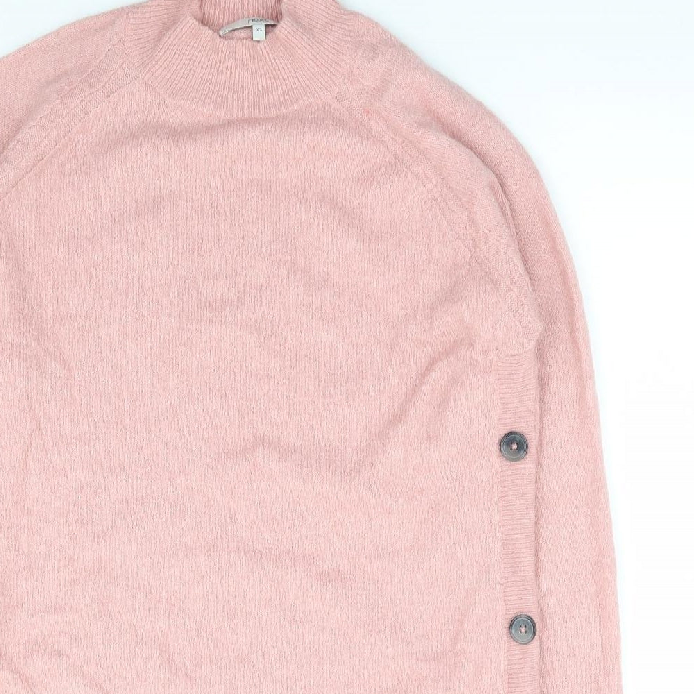 NEXT Womens Pink High Neck Acrylic Pullover Jumper Size XS