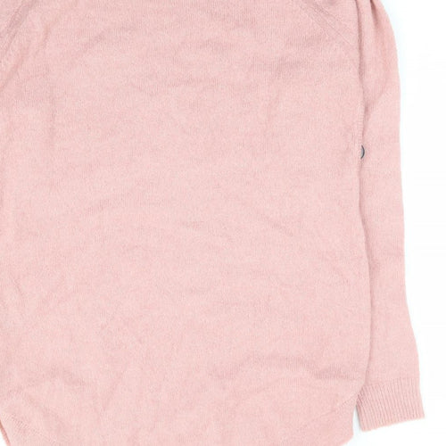 NEXT Womens Pink High Neck Acrylic Pullover Jumper Size XS