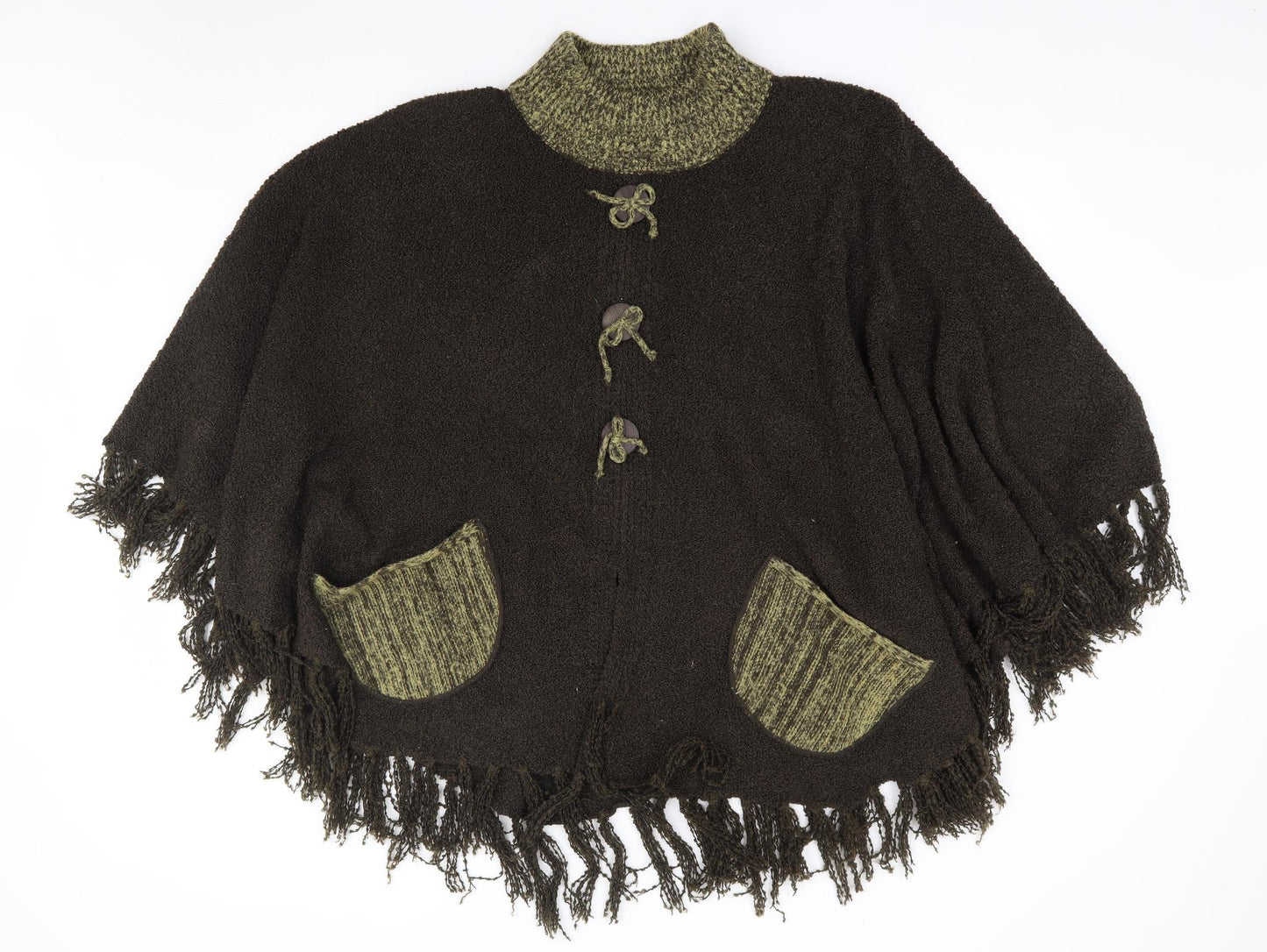 Roman Originals Womens Green Jacket Poncho Size XL