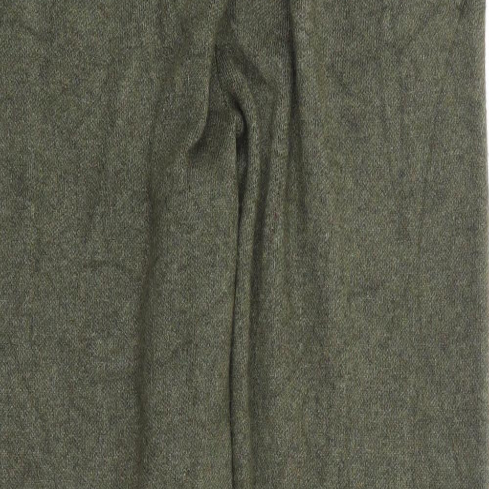 NEXT Womens Green Viscose Jogger Trousers Size M L30 in Regular Drawstring