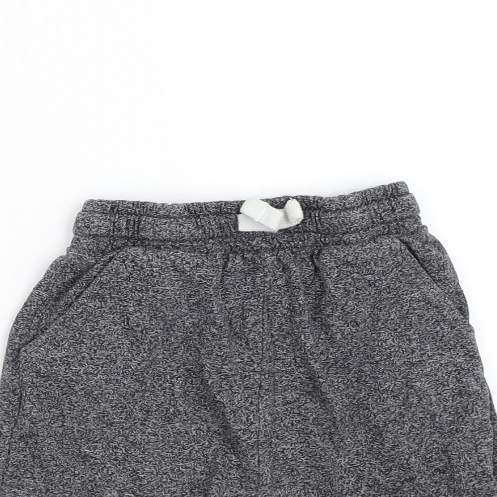 TU Boys Grey Cotton Sweat Shorts Size 2-3 Years Regular Drawstring