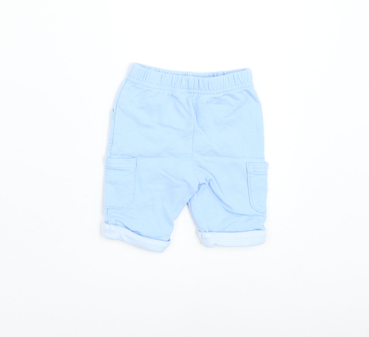 George Boys Blue Cotton Jogger Trousers Size 0-3 Months Pullover