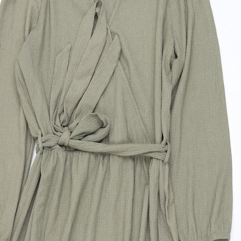 Pep&co Womens Green Polyester Shift Size 18 V-Neck Pullover