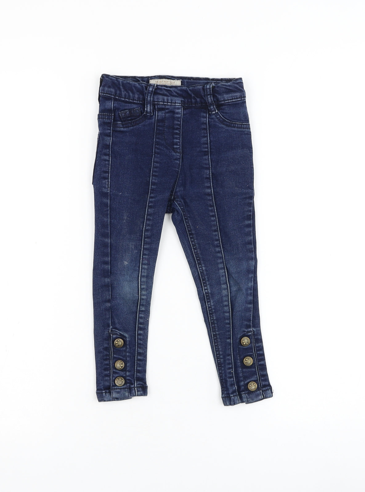 NEXT Girls Blue Cotton Skinny Jeans Size 3 Years Regular Pullover