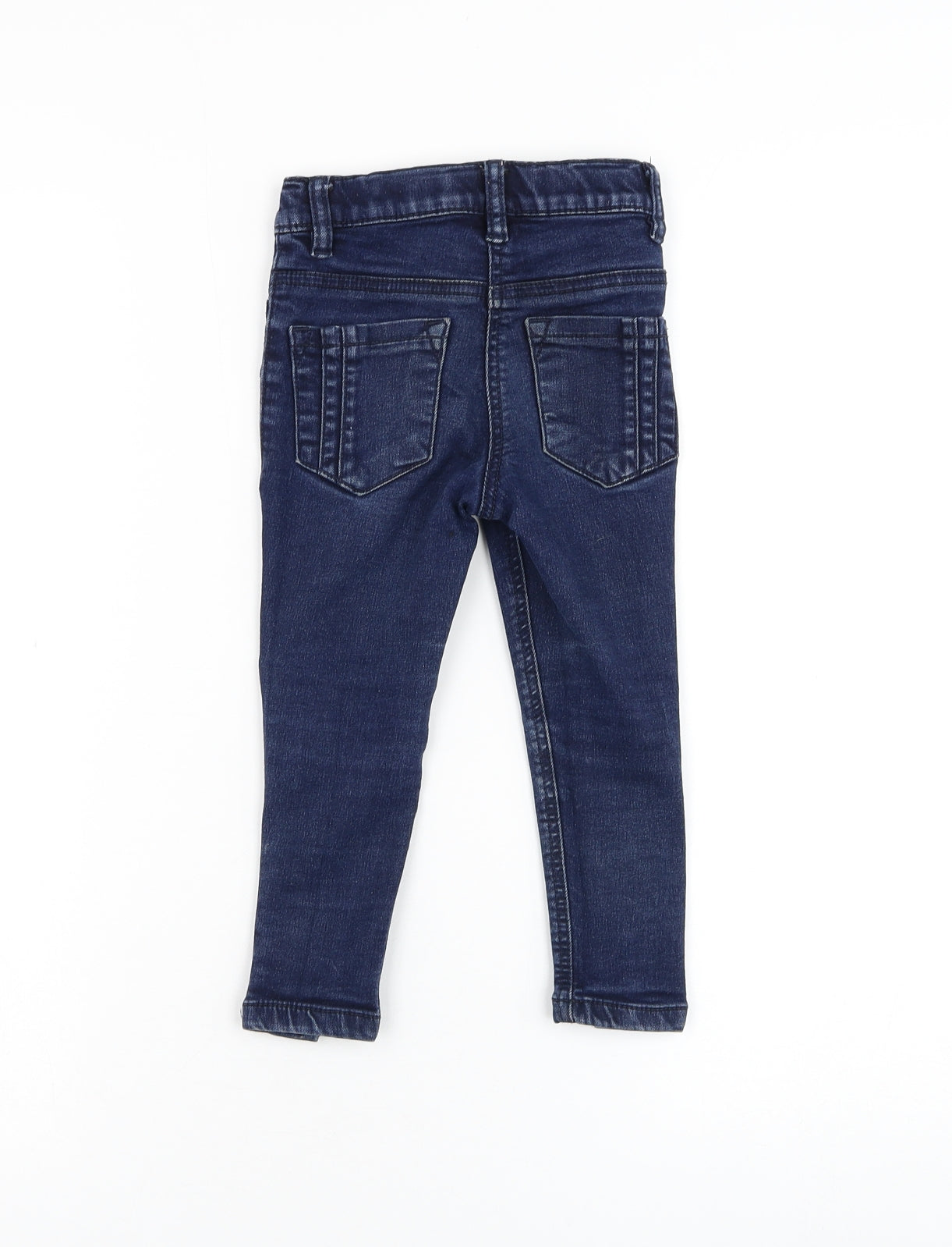NEXT Girls Blue Cotton Skinny Jeans Size 3 Years Regular Pullover