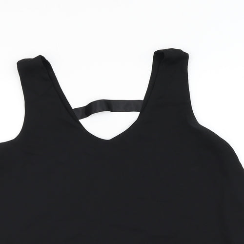Vera & Lucy Womens Black Polyester Basic Tank Size M V-Neck