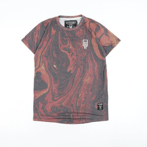 Gifted Heroes Boys Red Polyester Basic T-Shirt Size L Round Neck Pullover