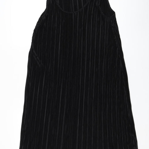 H&M Womens Black Polyester Shift Size S Round Neck Pullover