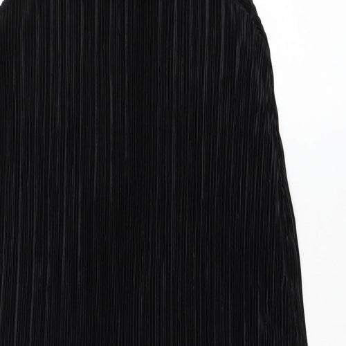 H&M Womens Black Polyester Shift Size S Round Neck Pullover
