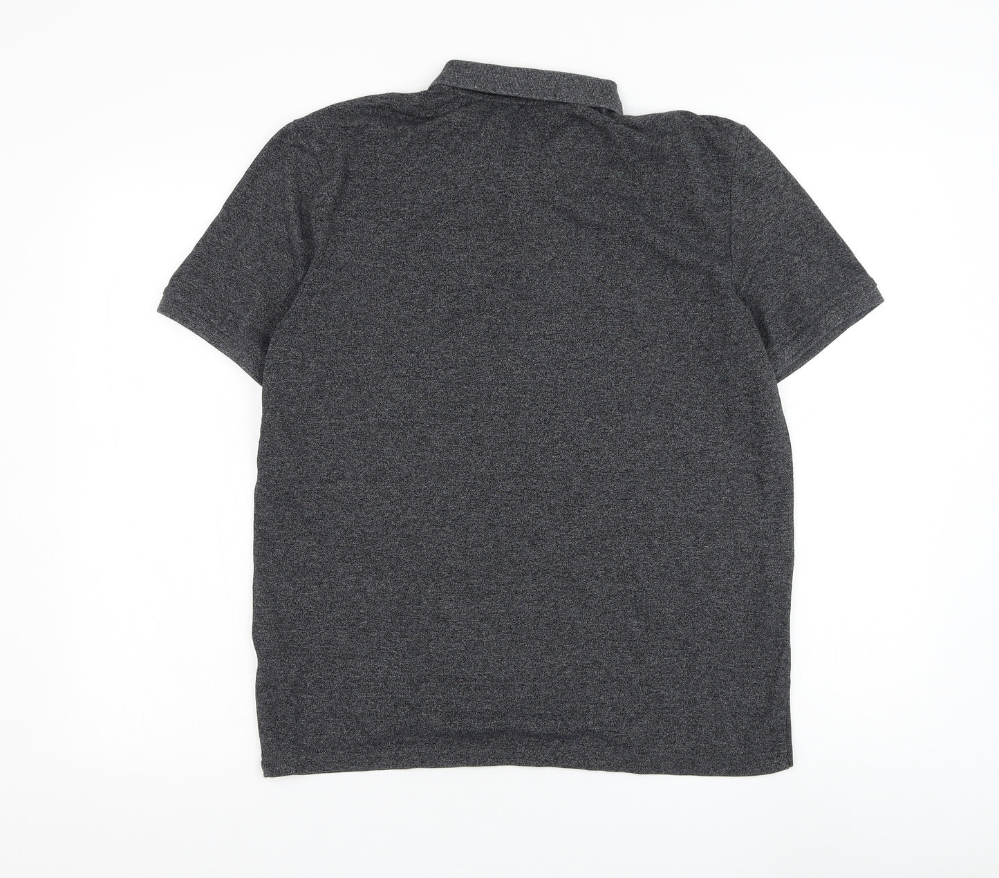 F&F Mens Grey Cotton Polo Size M Collared Pullover