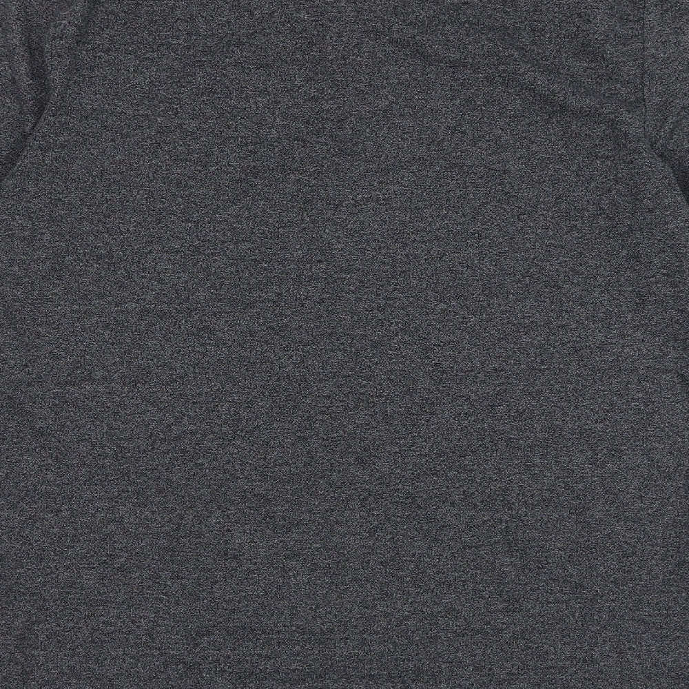 F&F Mens Grey Cotton Polo Size M Collared Pullover