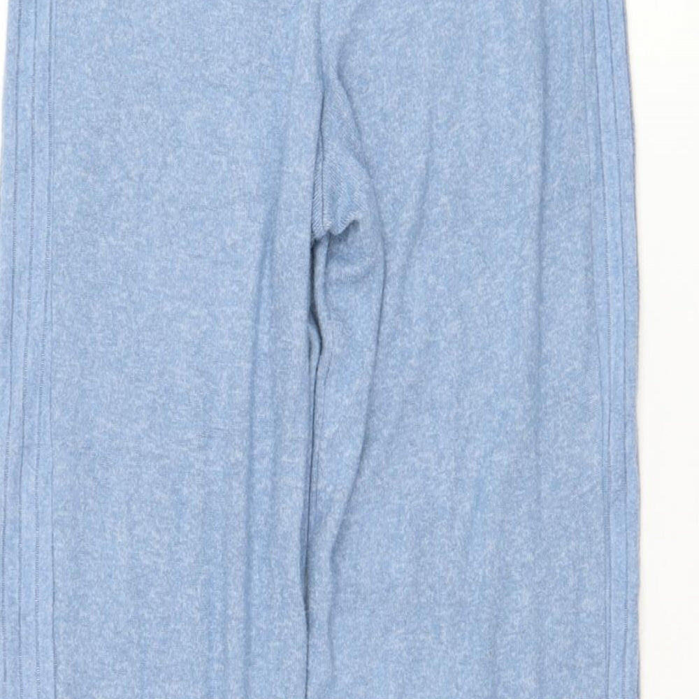 Marks and Spencer Womens Blue Viscose Jogger Trousers Size 6 L28 in Regular Drawstring - Loungewear
