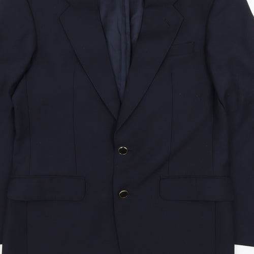 Marks and Spencer Mens Blue Wool Jacket Suit Jacket Size 36