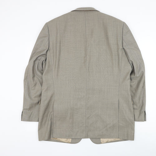Van Kollem Mens Beige Wool Jacket Suit Jacket Size 44