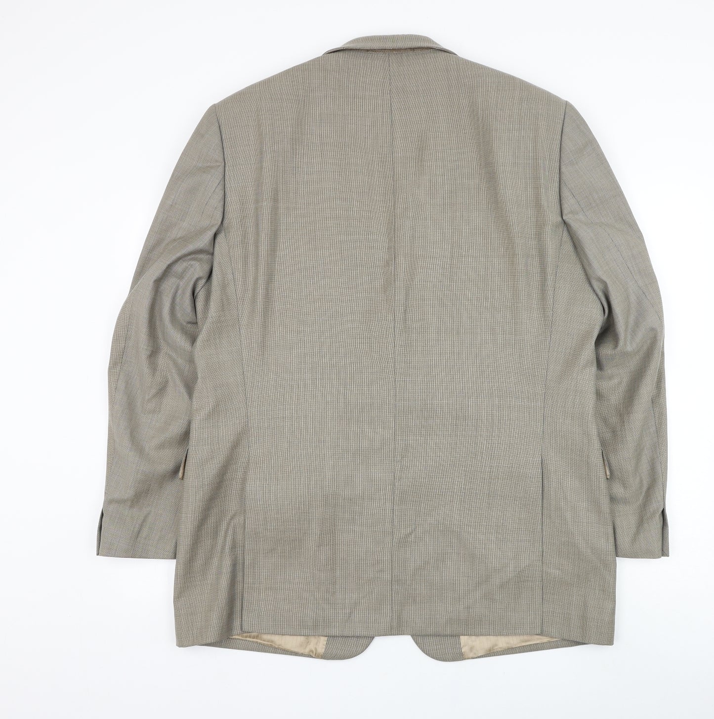 Van Kollem Mens Beige Wool Jacket Suit Jacket Size 44