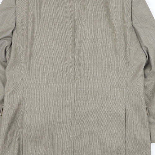 Van Kollem Mens Beige Wool Jacket Suit Jacket Size 44