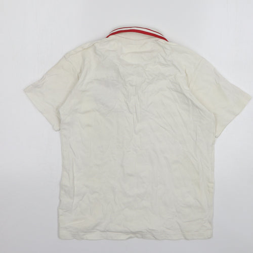 Wales FA Boys White Cotton Basic Polo Size XL Collared - Wales