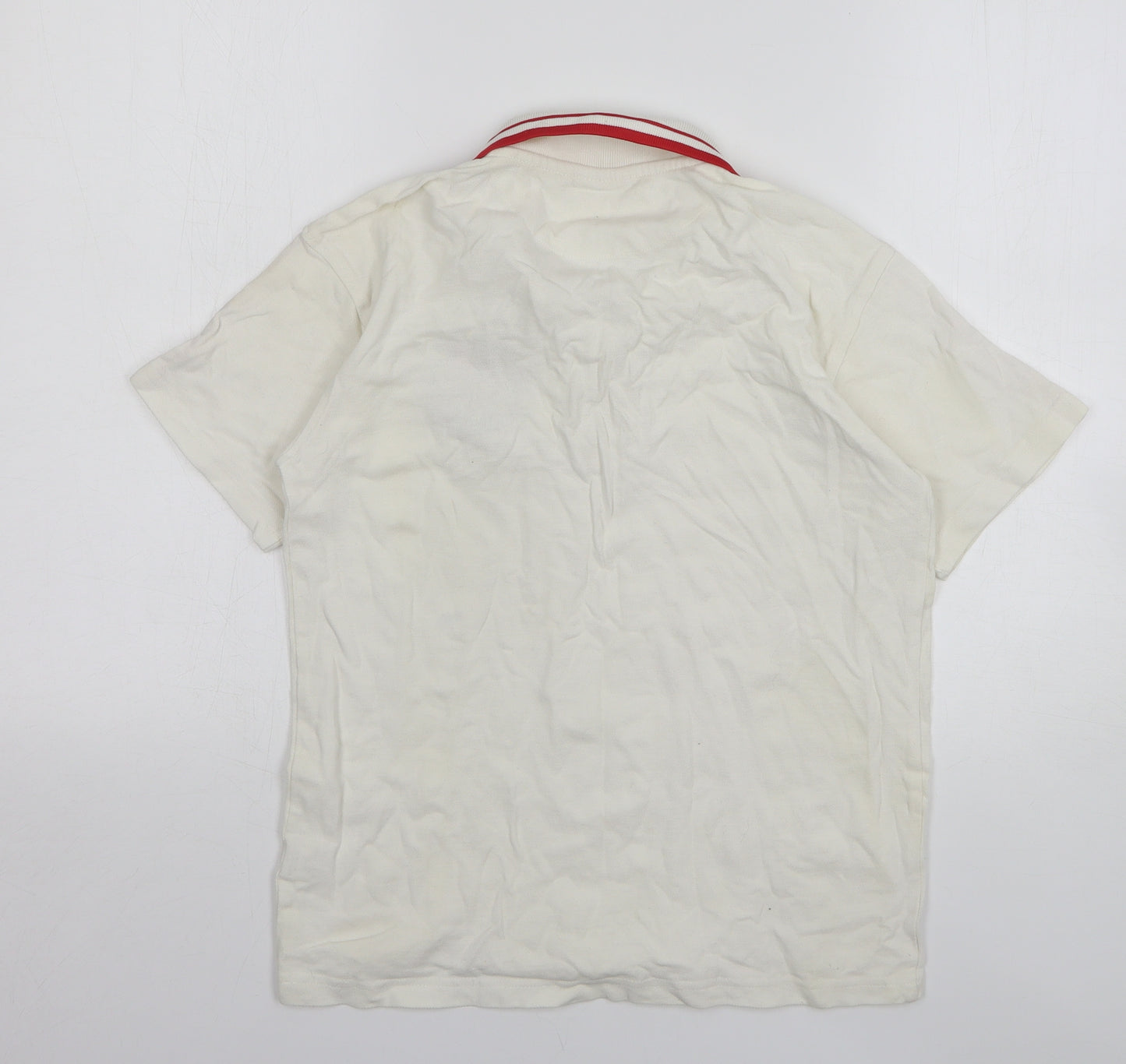 Wales FA Boys White Cotton Basic Polo Size XL Collared - Wales